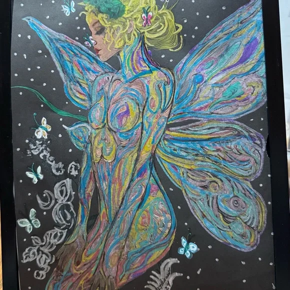 Original one of a kind art. Signed & framed. - Picture 1 of 2